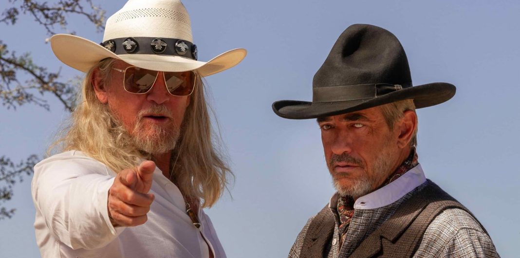 Director William Shockley and actor Grainger Hines on set of Long Shadows